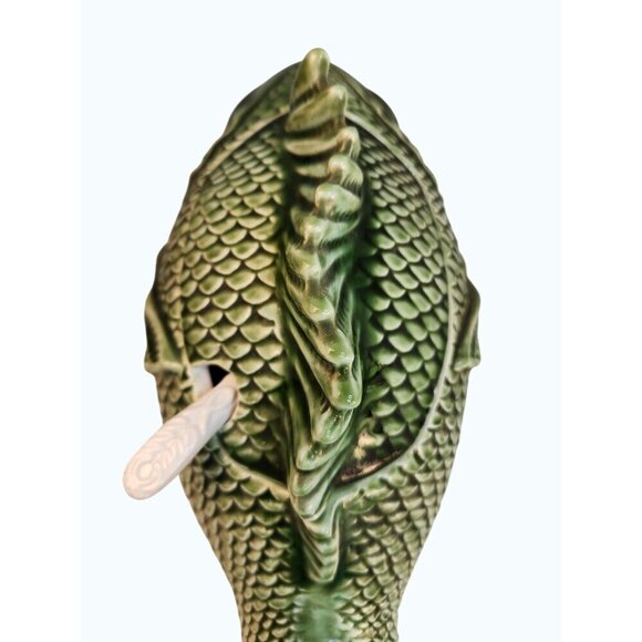 Fish-Shaped 2qt. Ceramic Soup Tureen with Serving Spoon 1950s Vintage Fish Lover - Picture 5 of 14